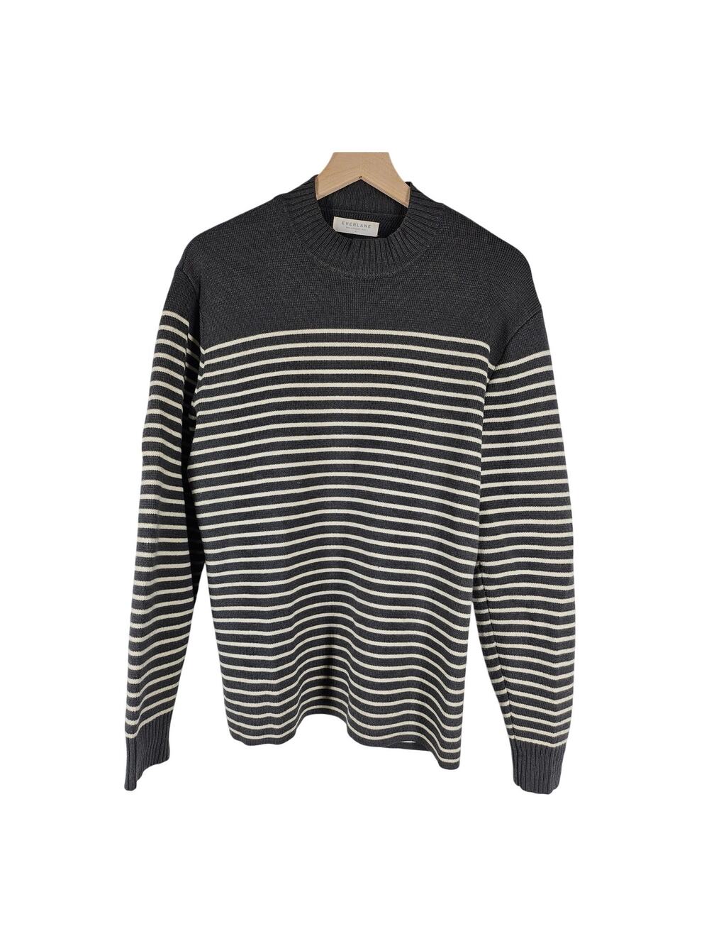 EVERLANE Marino Wool Striped Pullover Sweater Women's Size M